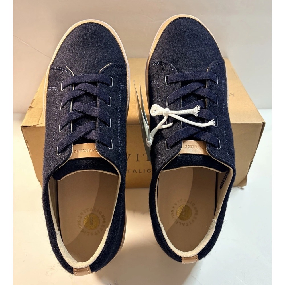 Waco ReVitaling Spence Malibu Navy Blue Wool Sneakers Women's 12D NEW